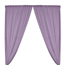 Polyester Chiffon Rod Pocket Curtains Lilac 1