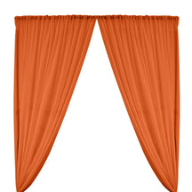 Polyester Chiffon Rod Pocket Curtains Orange 1