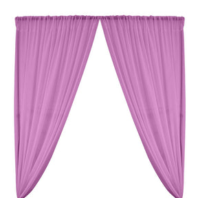 Polyester Chiffon Rod Pocket Curtains Orchid 1