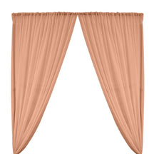 Polyester Chiffon Rod Pocket Curtains Peach 1