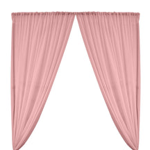 Polyester Chiffon Rod Pocket Curtains Pink 1