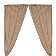 Polyester Chiffon Rod Pocket Curtains Sand 1