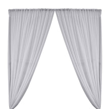 Polyester Chiffon Rod Pocket Curtains Silver 1