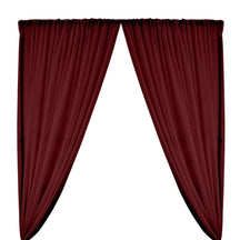 Polyester Chiffon Rod Pocket Curtains Wine 1