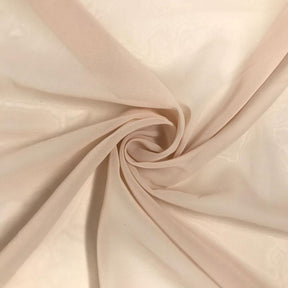 Polyester Chiffon Rod Pocket Curtains Rose Gold 4