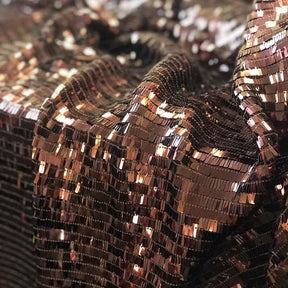 Rectangle Piano Sequins Rod Pocket Curtains Copper 4