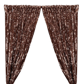 Rectangle Piano Sequins Rod Pocket Curtains Copper 1