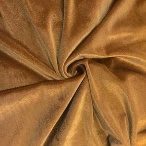 Stretch Velvet Rod Pocket Curtains Copper 3