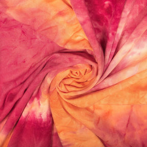 Tie Dye Printed Brushed Jersey Fabric SV577630 Raspberry Peach 2