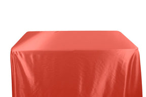 Bridal Satin 6 Feet Banquet Table Covers Coral 1