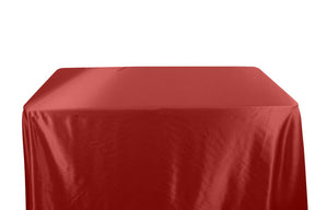 Charmeuse Satin 6 Feet Banquet Table Covers Coral 1