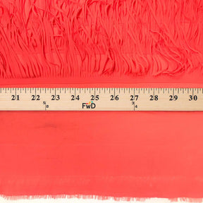 Fringe Embroidery On Georgette Fabric SV576139 Coral 3
