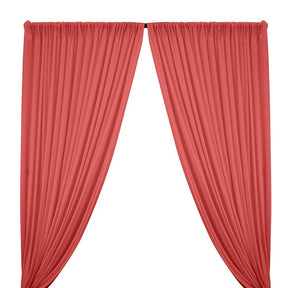 Polyester Interlock Knit Lining Rod Pocket Curtains Coral Image 1
