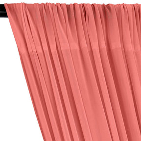 Power Mesh Rod Pocket Curtains Coral 2