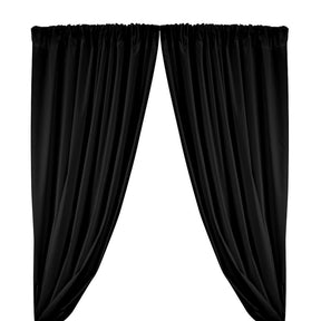 Cotton Polyester Broadcloth Rod Pocket Curtains Curtains Black 1