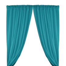 Cotton Polyester Broadcloth Rod Pocket Curtains Curtains Turquoise 1