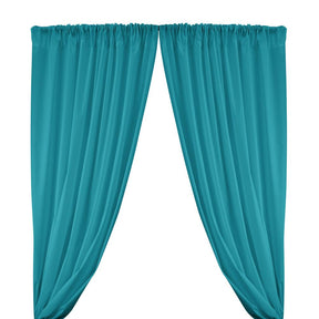 Cotton Polyester Broadcloth Rod Pocket Curtains Curtains Turquoise 1