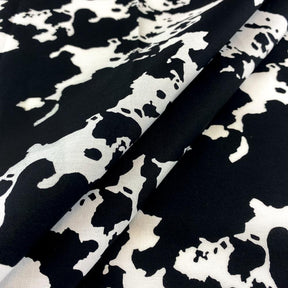 Cow Print Cotton Fabric SV577428 Black/White 2