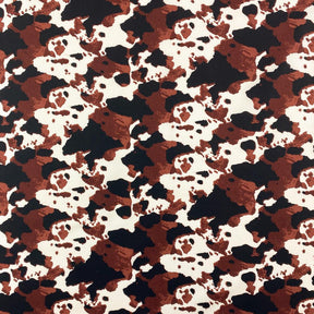 Cow Print Cotton Fabric SV577427 Chocolate Brown 1