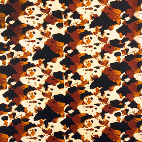 Cow Print Cotton Fabric SV577429 Mocha 1