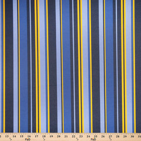 Ottertex Waterproof Canvas Multi Stripe Print Fabric SV577631 - Blue Image A9