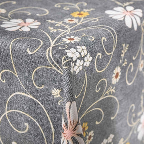Daisy Print Oilcloth Fabric SV578084 Grey 1