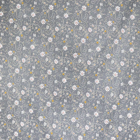 Daisy Print Oilcloth Fabric SV578084 Grey 2