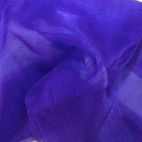 Crystal Organza Rod Pocket Curtains Deep Purple 3