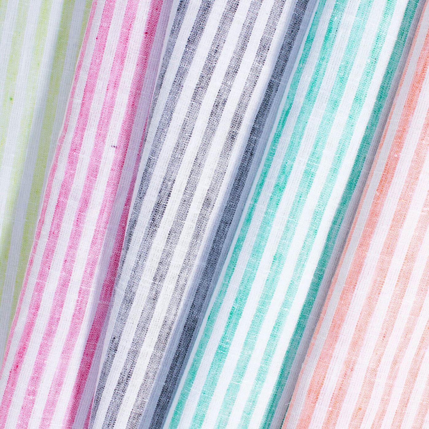 University Stripe Linen Look Fabric Group