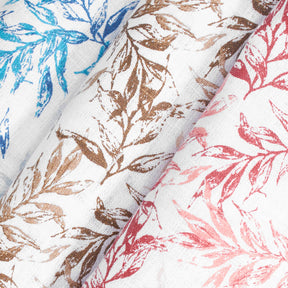 Bay Leaf Print Linen Look Fabric Group
