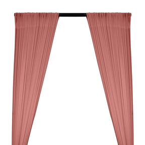 Power Mesh Rod Pocket Curtains Dusty Rose 1