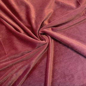 Stretch Velvet Rod Pocket Curtains Dusty Rose 3