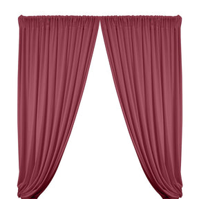 Stretch Velvet Rod Pocket Curtains Dusty Rose 1