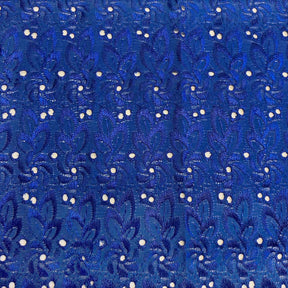 Eyelet Floral Embroidery Fabric SV571111 Royal Blue 1