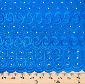 Eyelet Spiral Embroidery Fabric SV576766 Turquoise 3
