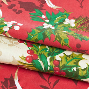 Mistletoe Print Broadcloth Fabric Group