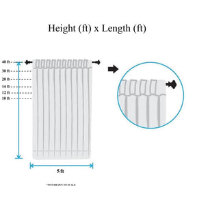 Rod Pocket Curtain Sizing Explanation Graphic