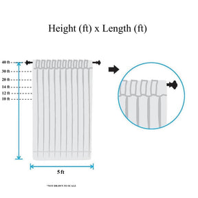 Rod Pocket Curtain Sizing Explanation Graphic