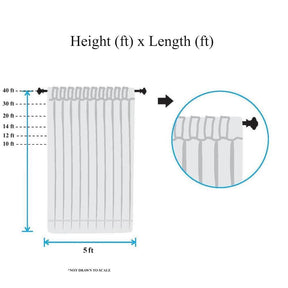 Rod Pocket Curtain Sizing Explanation Graphic