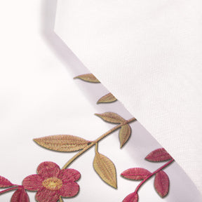 Floral Embroidery Oilcloth Fabric SV578120 4