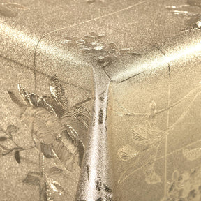 Grid Metallic Oilcloth Fabric SV578087 Gold/Gold 1