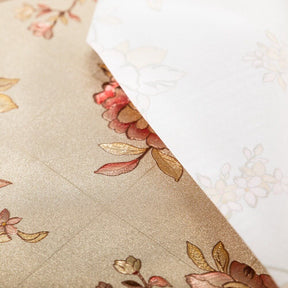 Grid Metallic Oilcloth Fabric SV578101 Gold/Red 3