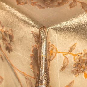 Grid Metallic Oilcloth Fabric SV578098 Gold/Orange 1