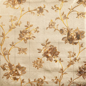 Grid Metallic Oilcloth Fabric SV578098 Gold/Orange 2