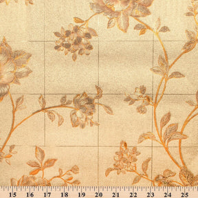 Grid Metallic Oilcloth Fabric SV578098 Gold/Orange 4