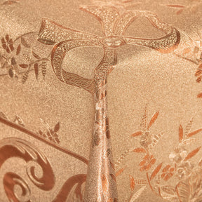 Ribbon Metallic Oilcloth Fabric SV578110 Peach 1