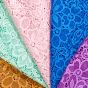 Florence Stretch Lace Fabric Group Image