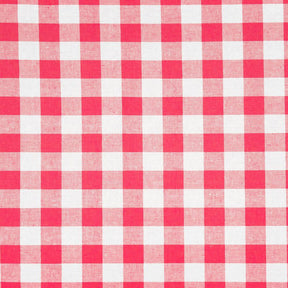 Gingham 1 Inch Check Yarn Dyed Broadcloth Fabric SV577536 Fuchsia / White Image 1
