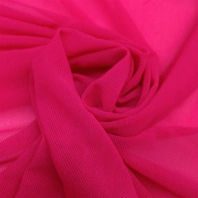 Power Mesh Rod Pocket Curtains Fuchsia 3