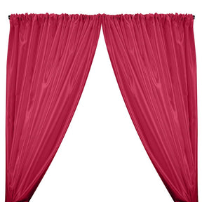 Charmeuse Satin Rod Pocket Curtains Fuchsia 1
